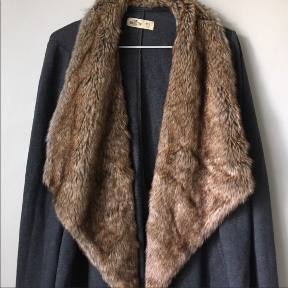 Hollister fox fur coat